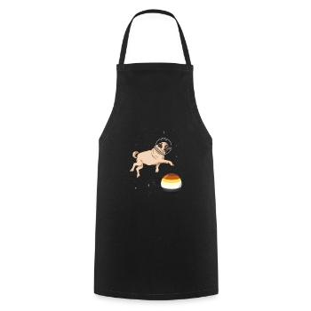 Mops im Weltraum Gay Bear Pride - Kochschürze - Schwarz - Vorne - AI Model Male 185 dark (185cm)