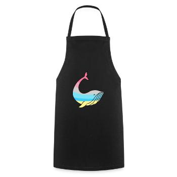 Fierté De Whale Genderflux - Tablier de cuisine - noir - Devant - AI Model Male 185 dark (185cm)