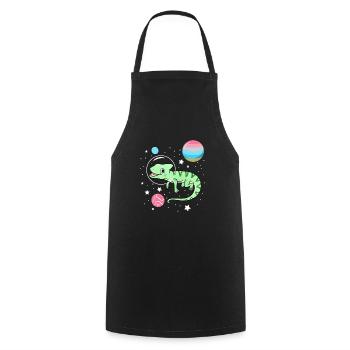 Caméléon Astronaute Genderflux Pride - Tablier de cuisine - noir - Devant - AI Model Male 185 dark (185cm)