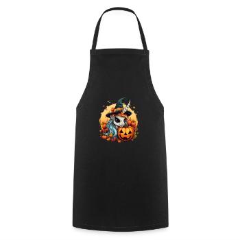 Halloween Costume Pumpkin Skeleton Horror Ghost - Cooking Apron - black - Front - AI Model Male 185 dark (185cm)