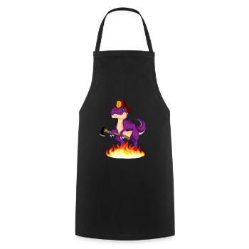 Fire Brigade Dinosaurs - Cooking Apron - black - Front - AI Model Male 185 dark (185cm)