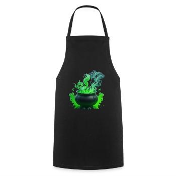 Witch's Cauldron Halloween - Cooking Apron - black - Front - AI Model Male 185 dark (185cm)