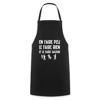 en faire peu - Tablier de cuisine - noir - Devant - AI Model Male 185 dark (185cm)