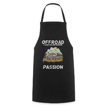 Offroad Passion svg dunkle - Kochschürze - Schwarz - Vorne - AI Model Male 185 dark (185cm)