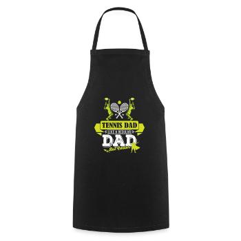 Tennis Vater cooler Papa - Kochschürze - Schwarz - Vorne - AI Model Male 185 dark (185cm)