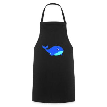 Whale - Cooking Apron - black - Front - AI Model Male 185 dark (185cm)