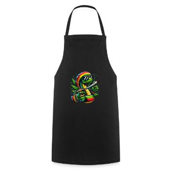 Jamaican Stoner Cobra - Cooking Apron - black - Front - AI Model Male 185 dark (185cm)