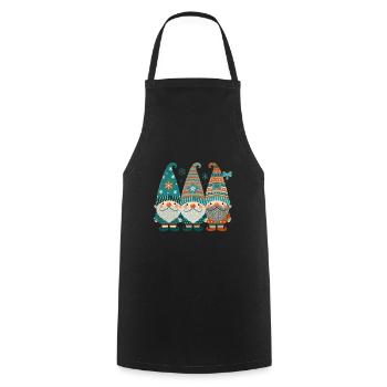 Santas Squad Festive Gnome Trio - Cooking Apron - black - Front - AI Model Male 185 dark (185cm)