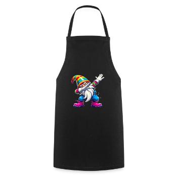 Dabbing Regenbogen Gnome Lustiges Geschenk - Kochschürze - Schwarz - Vorne - AI Model Male 185 dark (185cm)
