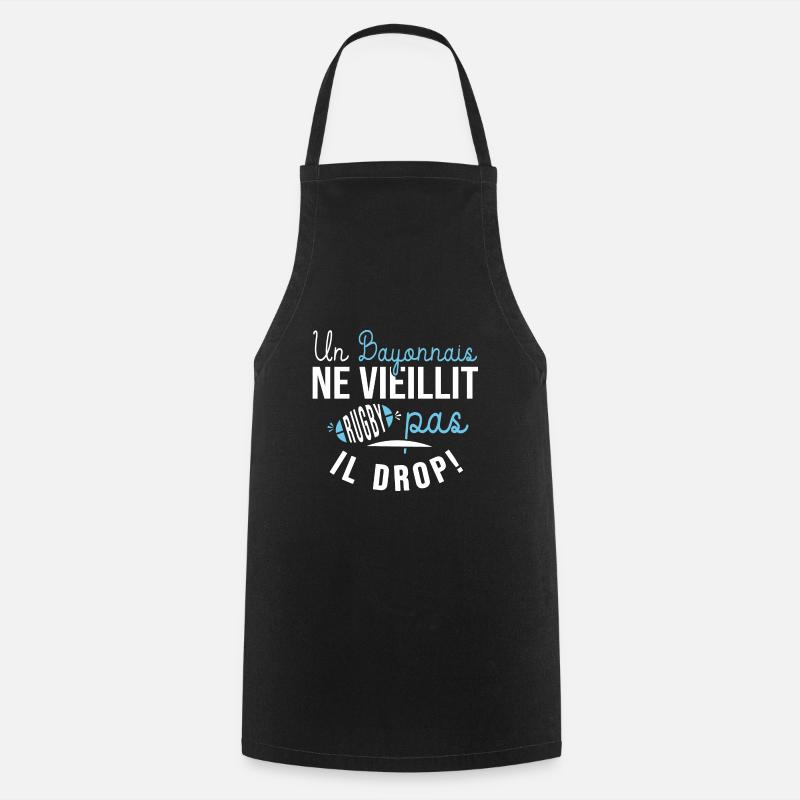 Ruby bayonne anniversaire supporter bayonnais - Tablier de cuisine - noir