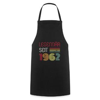 Legendär Seit 1962 Jahr Retro 62er Jahrgang - Kochschürze - Schwarz - Vorne - AI Model Male 185 dark (185cm)