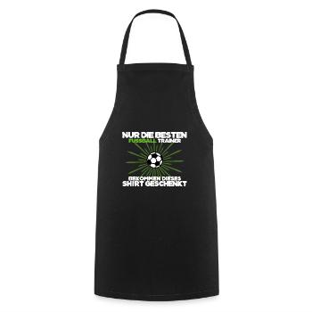 Fußball Fußballtrainer Coach Spruch Spieler - Kochschürze - Schwarz - Vorne - AI Model Male 185 dark (185cm)