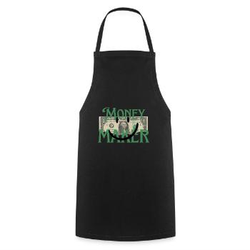 MONEY MAKER - Cooking Apron - black - Front - AI Model Male 185 dark (185cm)