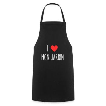 i love mon jardin - Tablier de cuisine - noir - Devant - AI Model Male 185 dark (185cm)