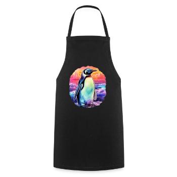 Penguin - Cooking Apron - black - Front - AI Model Male 185 dark (185cm)