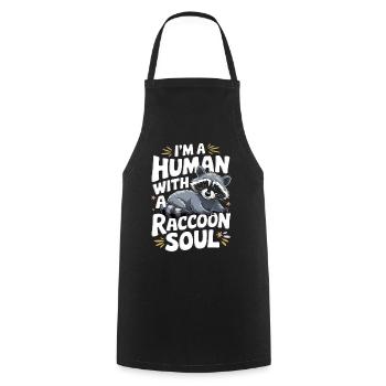 Raccoon - Cooking Apron - black - Front - AI Model Male 185 dark (185cm)