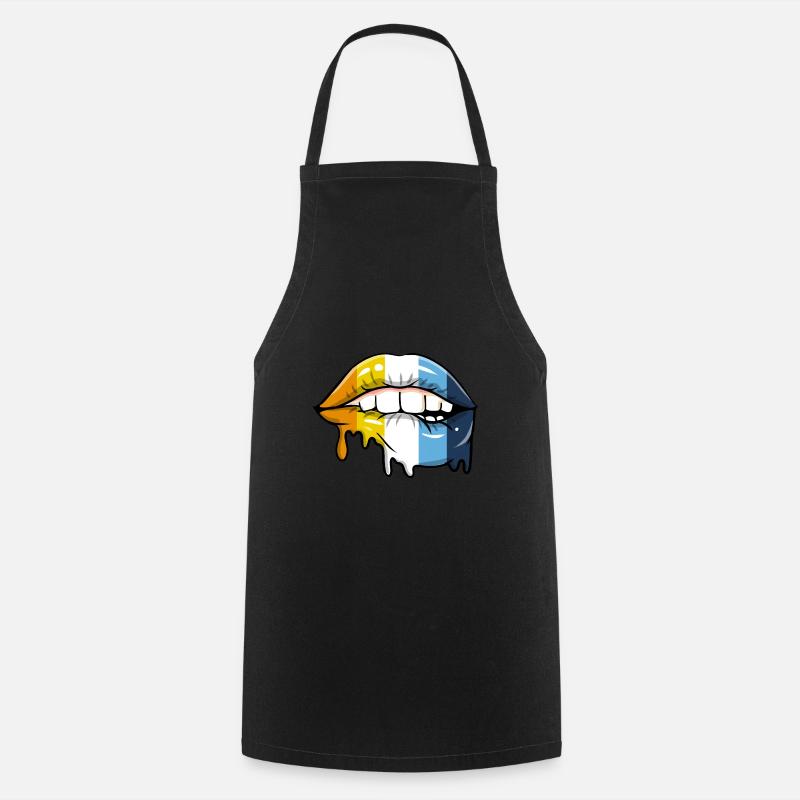 Dripping lips Aroace Pride - Cooking Apron - black
