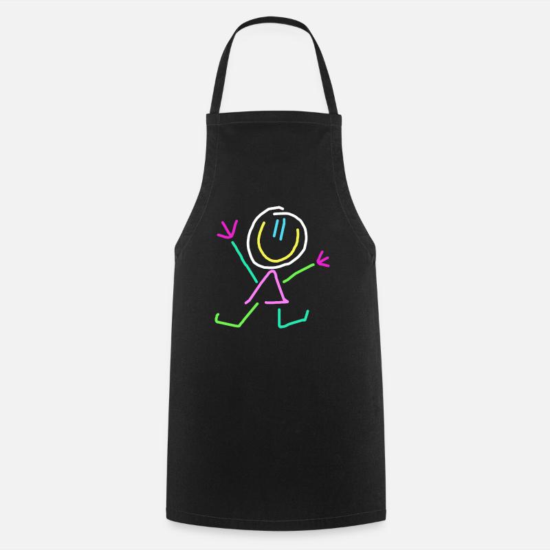 stick figure - Cooking Apron - black
