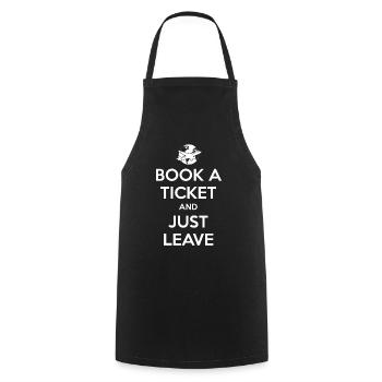 réservez un billet et partez simplement / Vacances - Tablier de cuisine - noir - Devant - AI Model Male 185 dark (185cm)
