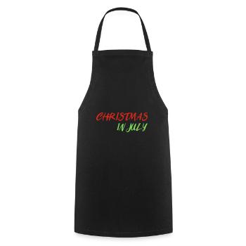 Noël en juillet - Tablier de cuisine - noir - Devant - AI Model Male 185 dark (185cm)
