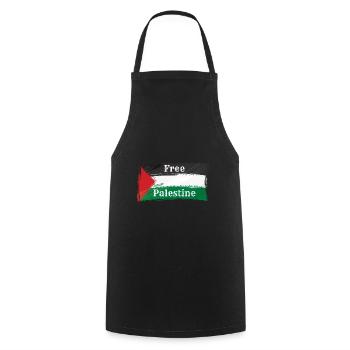 Free Palestine Palästina Frieden Freiheit - Kochschürze - Schwarz - Vorne - AI Model Male 185 dark (185cm)
