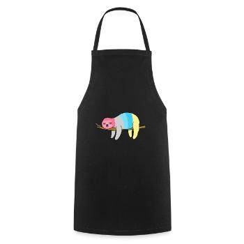Genderflux Paresseux Genderflux Pride - Tablier de cuisine - noir - Devant - AI Model Male 185 dark (185cm)