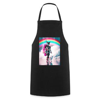 Cyborg Cats Sci-fi Geisha Gift Idea - Cooking Apron - black - Front - AI Model Male 185 dark (185cm)