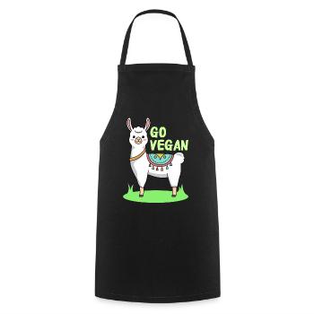 Llama design for proud vegans - Cooking Apron - black - Front - AI Model Male 185 dark (185cm)