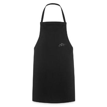 Turtle (logo white, small) - Cooking Apron - black - Front - AI Model Male 185 dark (185cm)