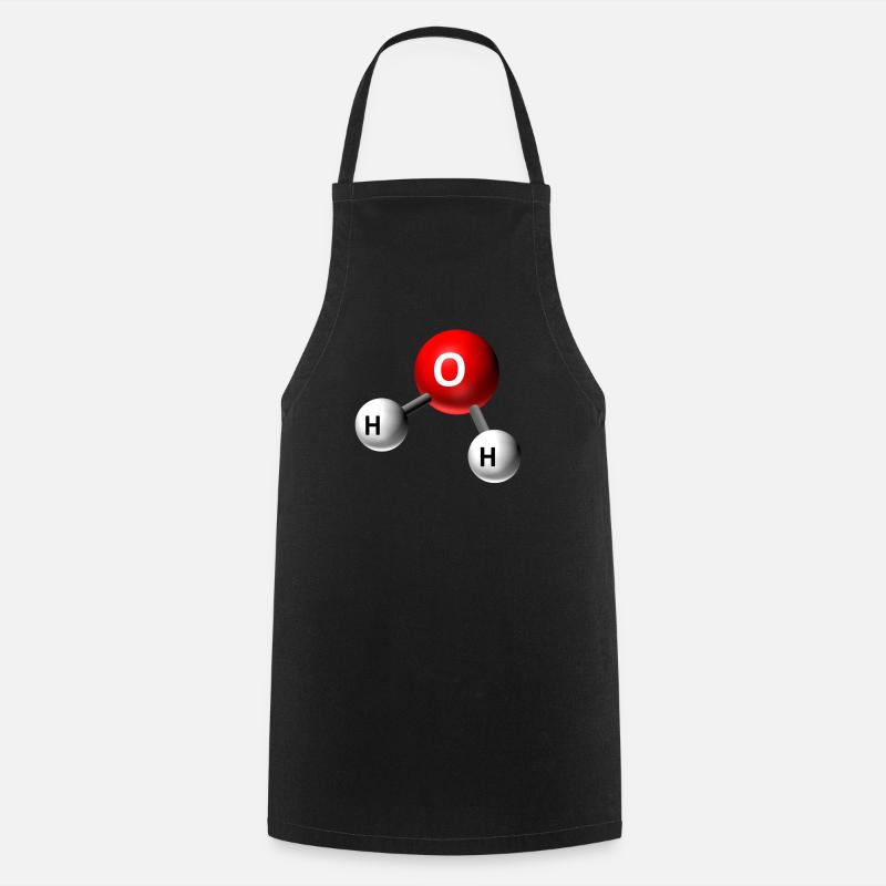 Water Molecule Graphic - Cooking Apron - black