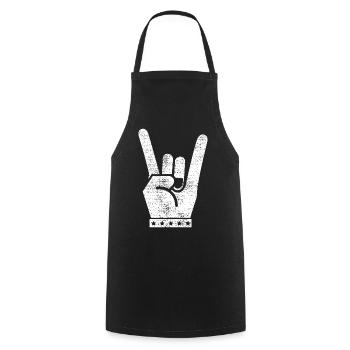 Rock And Roll - Cooking Apron - black - Front - AI Model Male 185 dark (185cm)