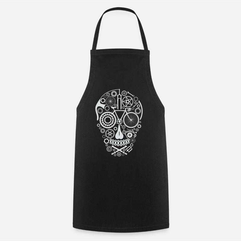 Bicycle Skull light grey - Kochschürze - Schwarz
