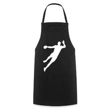 Handball / Handballer - Kochschürze - Schwarz - Vorne - AI Model Male 185 dark (185cm)