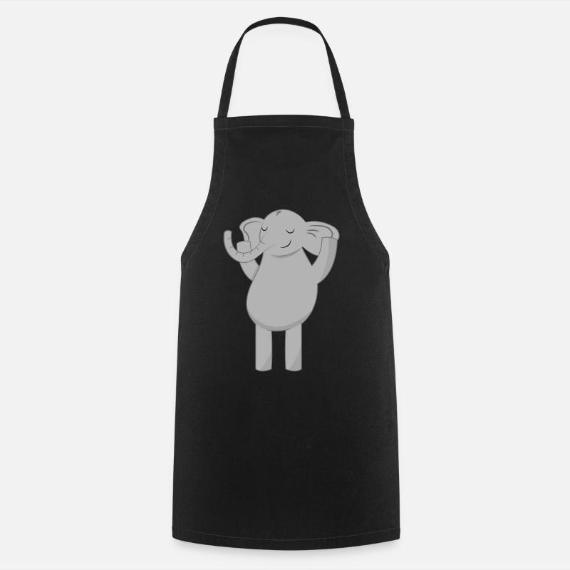 Elefant Elefanten - Kochschürze - Schwarz
