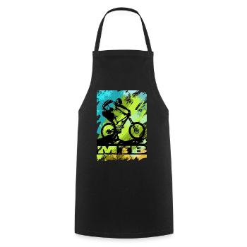 MTB Bike - Cooking Apron - black - Front - AI Model Male 185 dark (185cm)