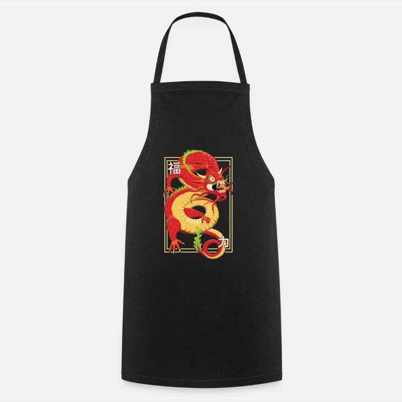 Dragon Chinois - Tablier de cuisine - noir