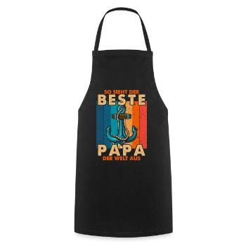 This is what the best dad in the world looks like - Cooking Apron - black - Front - AI Model Male 185 dark (185cm)