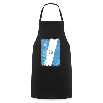 Guatemala vintage flag - Cooking Apron - black - Front - AI Model Male 185 dark (185cm)