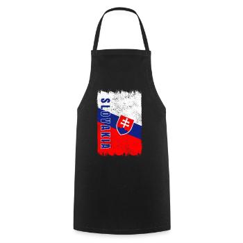 Slowakei Vintage Flagge - Kochschürze - Schwarz - Vorne - AI Model Male 185 dark (185cm)