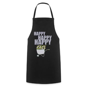 WHEELBARROWS HAPPY - Cooking Apron - black - Front - AI Model Male 185 dark (185cm)