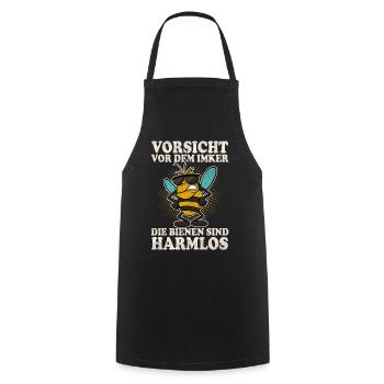 Imker Bienen Biene - Kochschürze - Schwarz - Vorne - AI Model Male 185 dark (185cm)