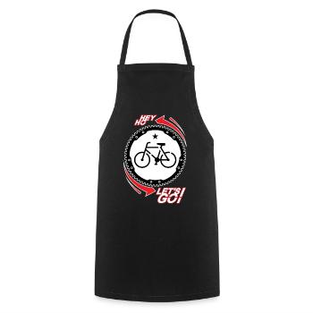 HEY HO - VÉLO - ALLONS-Y! - Tablier de cuisine - noir - Devant - AI Model Male 185 dark (185cm)