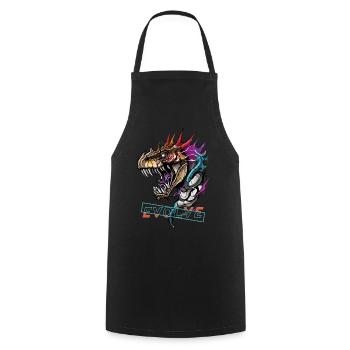 Rugissement de l’évolution du dragon - Tablier de cuisine - noir - Devant - AI Model Male 185 dark (185cm)