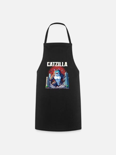 Catzilla-Invasion - Kochschürze - Schwarz
