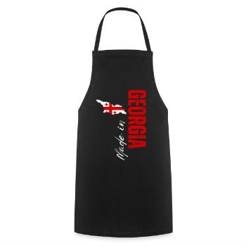 Made in Georgia, vertical design - Cooking Apron - black - Front - AI Model Male 185 dark (185cm)