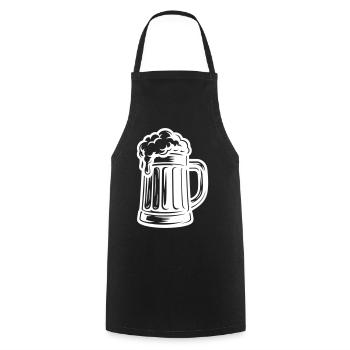 Beer Beer Mug Icon - Cooking Apron - black - Front - AI Model Male 185 dark (185cm)