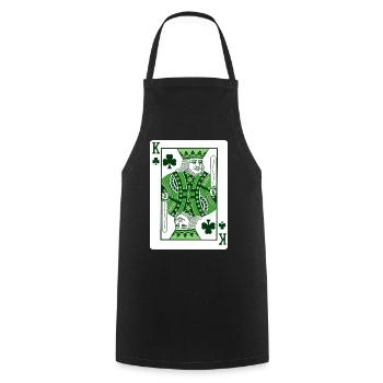 Roi des Irish de Shamrock St Patrick - Tablier de cuisine - noir - Devant - AI Model Male 185 dark (185cm)