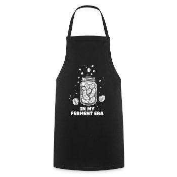 Dans mon pot Mason à l’ère de la fermentation - Tablier de cuisine - noir - Devant - AI Model Male 185 dark (185cm)