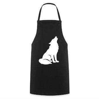 Silhouette de loup - Tablier de cuisine - noir - Devant - AI Model Male 185 dark (185cm)