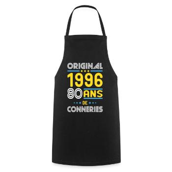 Original – 1996 – 30 ans de conneries - Tablier de cuisine - noir - Devant - AI Model Male 185 dark (185cm)
